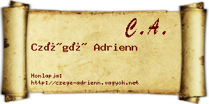 Czégé Adrienn névjegykártya